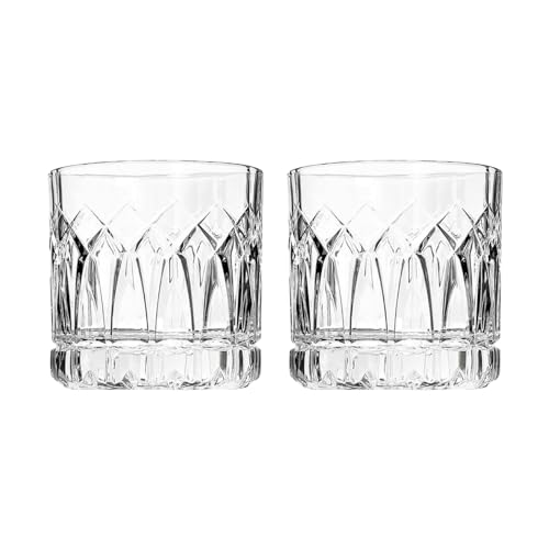 OCEAN TRAZE PAST (PST) DOUBLE ROCK GLASS 2 PCS SET 350 ML P0366102 Double Rock Glass Lowball Glass Water Glass Whiskey Glass Whisky Glass Old Fashioned Glass Scotch Glass Cocktail Glass