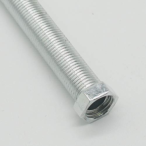 FE Gewinderohr M10x1 x 200mm verzinkt Lampenrohr Anschlussrohr Stahlrohr mit Rohr-Gewinde Feingewinde