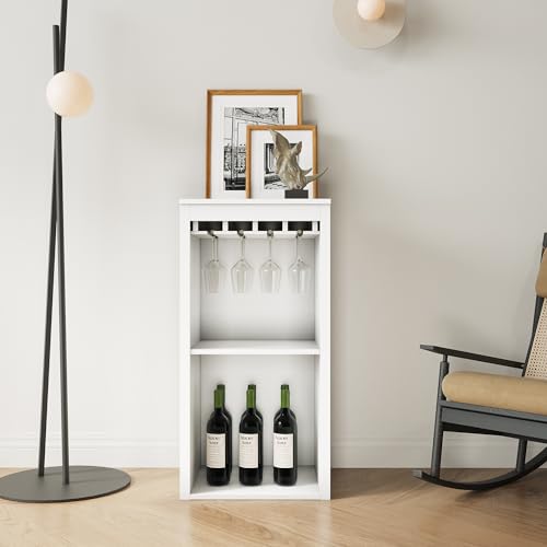 Gabinete modular blanco para bar de vinos con estantes miniatura 3