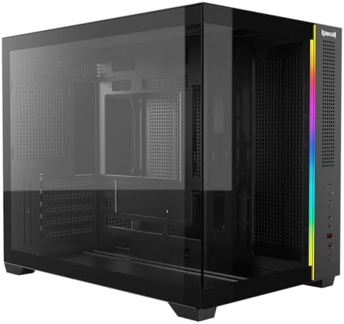Gabinete Gamer Redragon Wideload Mini Lite RGB Preto Sem Fans Mic...