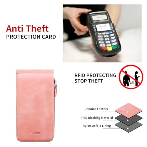 RFID Leather Wallet Women Large Size Bifold Multi Card Wallet Case with Zipper Pocke Credit Card Holder for Women3