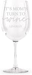 Weddingstar Large Custom Personalized 12 oz Stemmed Wine Glass - Classic Monogram Engraving