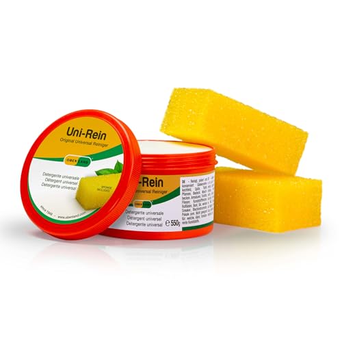 Obenland Uni-Rein Piedra de Limpieza Natural 550 gr – Limpiador Universal con Esponjas para Cocina, Baño, WC, Cristales, Inox, Zapatillas