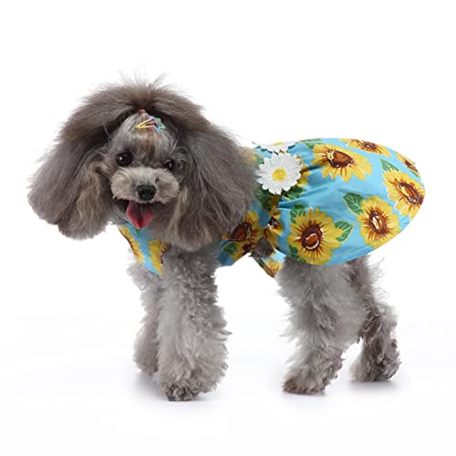 Vestido para cães pequenos Vestidos de princesa com decoração floral para gatos de estimação Roupas
