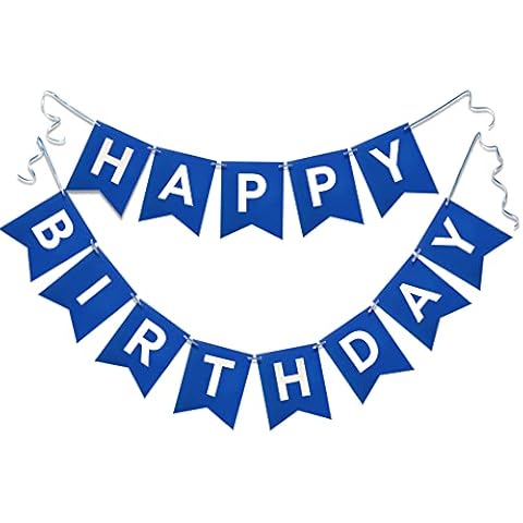 Navy Blue Happy Birthday Banner Nautical Theme Birthday Party Supplies Garland Decorations Boy Birthday Signs Nursery Hanging Decor 13pcs Cover