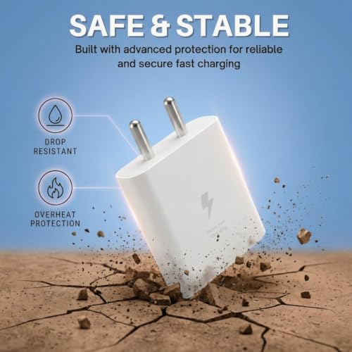 Image of 25W PD 3.0 Fast Charger Adapter | USB Type-C Power Adapter Compatible with Samsung Galaxy A15, M35, A35, A55, M05, M15, F15, M55, M34, M14, F34, F14, F54, A14, S24, S23 |Original Charging Speed|