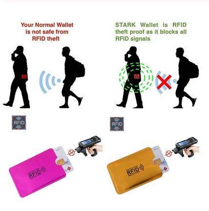 Anti Rfid Wallet Blocking Reader Lock Bank Card Holder Id Bank Card Case Protection Metal Credit NFC Holder Aluminium (Silver)2