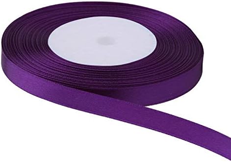 Trimming Shop White Full Roll Ribbon 40mm x 25 Metres - Double Sided Satin Brightly Coloured - 100% Polyester - For Gift Wrapping, Decorating, Arts and Craft - Machine Washable