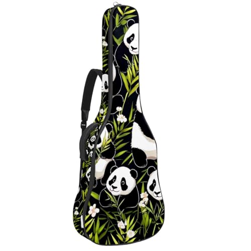 Sac pour guitare étanche à poches multiples et motif panda fun