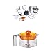 Bosch MUM58243 Küchenmaschine CreationLine, 1000 W, 3,9 l Edelstahl-Rührschüssel, 3D Rührsystem, 7 Schaltstufen, weiß/silber + MUZ5ZP1 Zitruspresse transparent mit orangem Presskegel
