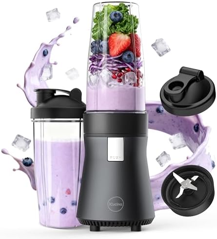 iCucina Smoothie Blender, Personal Blender for Shakes and Smoothi...