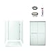 Sterling Plumbing 7226-5475SF Accord Shower Package 48-Inch x 36-Inch x 77-Inch with Frosted Door Drain Kit, White/Chrome