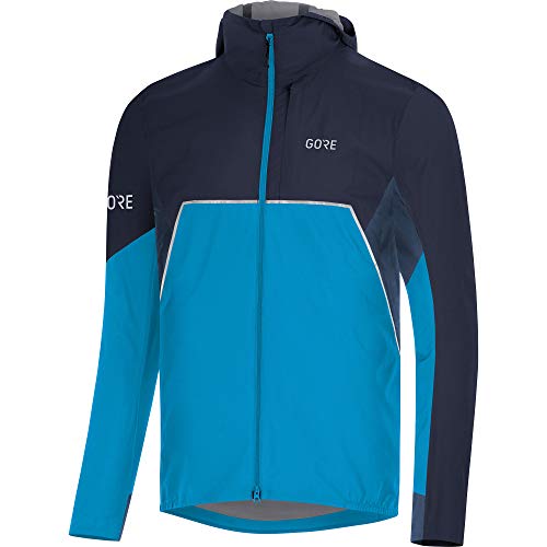 GORE WEAR R7 Partial Gore-Tex INFINIUM Chaqueta con Capucha, Hombre, Cian dinámico/Azul Orbital, S