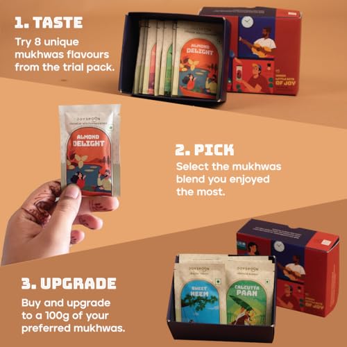 Image of JoySpoon Mukhwas Sachet Box Pack of 3(24 Sachet) Dry Fruit & Seed Mix After-Meal Mouth Freshener