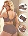 PoseFree Deals Fashion Womens Wireless Bras Supportive Tshirt Bra No Underwire Seamless Push Up V Mesh Comfortable Bralette Everyday Bras Coffee M