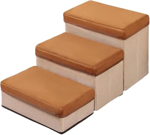 屋内ペット用はしご 折りたたみ式 ジッパー 収納階段 犬用はしご 登山用高さ調整可能 滑り止め