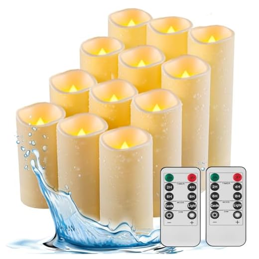 Fanzir Outdoor Wasserdichte LED Kerzen lampe mit Fernbedienung Indoor Nachttischlampe Batteriekerze, Das Nachtlicht ist dimmbar Kerze 12 Stück Es eignet sich für dekorative Lichtatmosphären