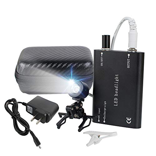 Funwill Head Light Lamp For Dental Headlight Surgical Headlamp Portable Medical Binocular Loupes,Black cover