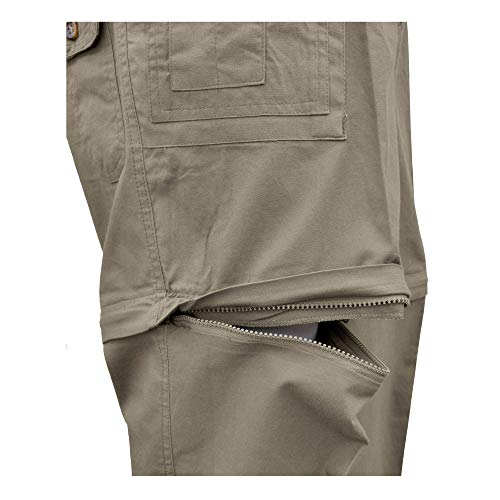 Zambezi Convertible Pants for Men, Covered Utility Pocket, Zip Off, 100% Cotton3