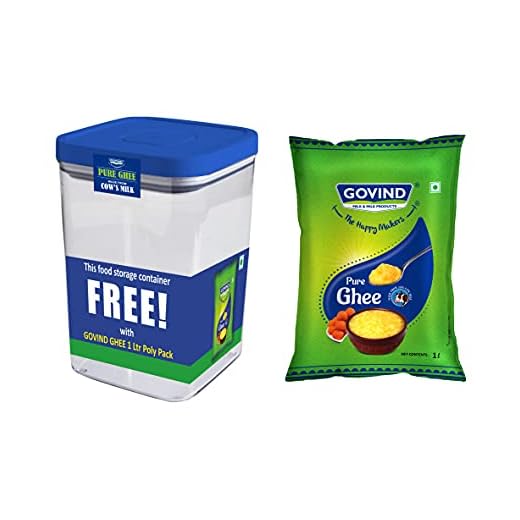 Govind Cow Ghee 1L Pouch with Free Container