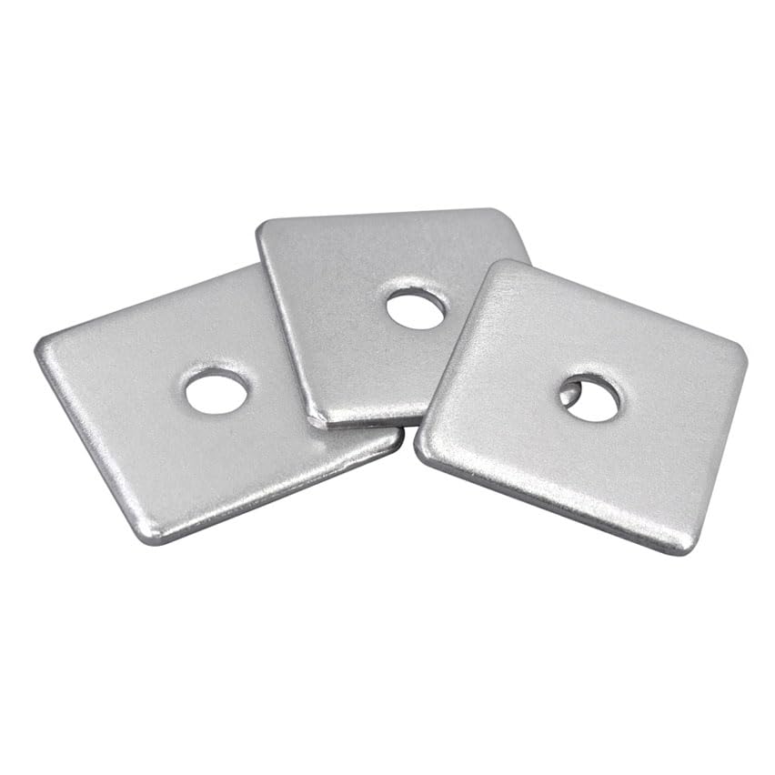 1/5/10pcs Square Plate Washers M8 M10 M12 M14 M16 Thick Zinc Plated Bright - (Inner Diameter: M12x40x2.5, Number of Pcs: 1Pcs)