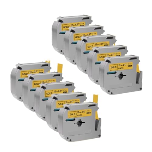 ���x���e�[�v 10PK MK-231 ���n�ɍ� 12mm PT-70 ���x�����[�J�[�Ή�(10PK Black on Gold)