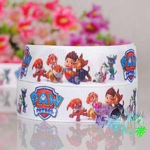 10 Yards 7/8 Inch Paw Patrol Dogs Cartoon Printed Grosgrain Ribbon Decoration DIY Gift Ribbon