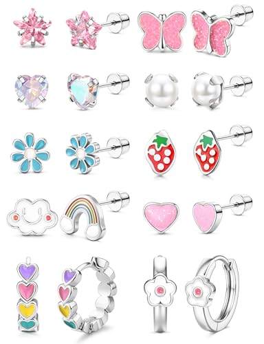 Ya en mundofriki.es: Adramata 10 Pares Pendientes Niñas Acero Inoxidable Pendientes Hipoalergenicos con Rosca Multicolor Rosa CZ Pendiente Mariposa Flor Corazón Pendiente Joyería Regalos para Niña Mujeres