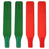 XIHIRCD 2 Pairs Wrestling Ankle Bands, 12.91x2.28in Hook Loop Scoring Bands Red & Green Tournament Straps Soft Vinyl Wrestling Officials Gear for Referee Coach Athletics