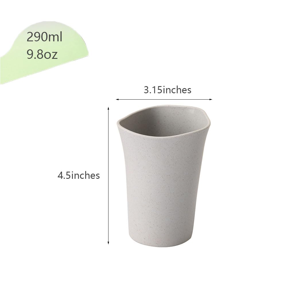 Khanjuan Creative Lace Toothbrush Cup 2Pcs, Wheat Straw Bathroom Cup, Reusable Toothbrush Holder, Couple Toothbrush Cup (Off-White&Grey)