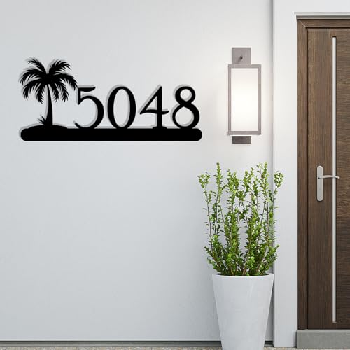 Image of Personalized House Number Custom Metal Address House Numbers Modern House Number Sign for Outside