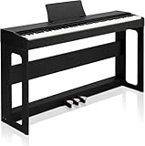 🎹SUPERIOR SOUND: The full-size keyboard piano has built-in two 10W Stereo Speakers that make sound lines more full and delicate and overtones richer. Adopts the high-quality dream sound source, this digital piano has 64 Polyphony/ 20 Demo Songs/ 128 ...