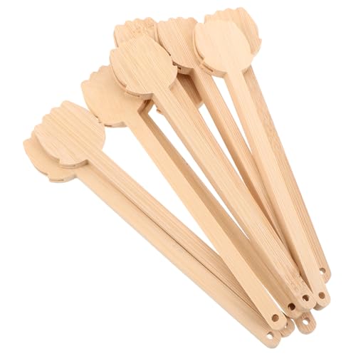 Alipis 10Pcs Fan Handles for DIY Crafts Elegant Wedding Round Fan Sticks Versatile Handmade Supplies for Parties Special Events Stylish Design