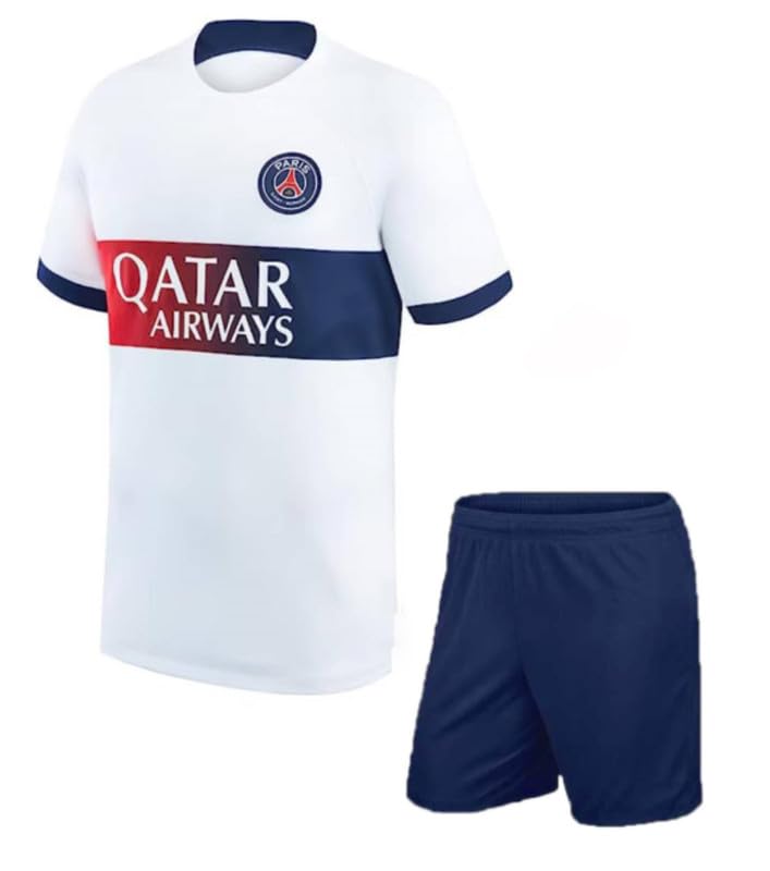 GenericMbappe 7 Pariss Away Football Team Jersey with Shorts 2023/2024 (Men,Boys,Kids)