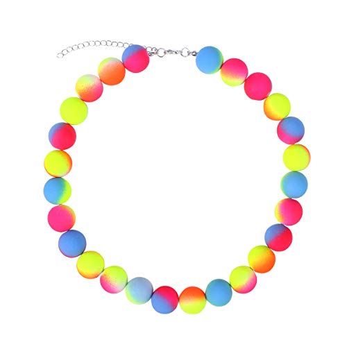 BESTOYARD Perlenkette Rainbow Farbe Halskette für Festival Carnival Party Supplies