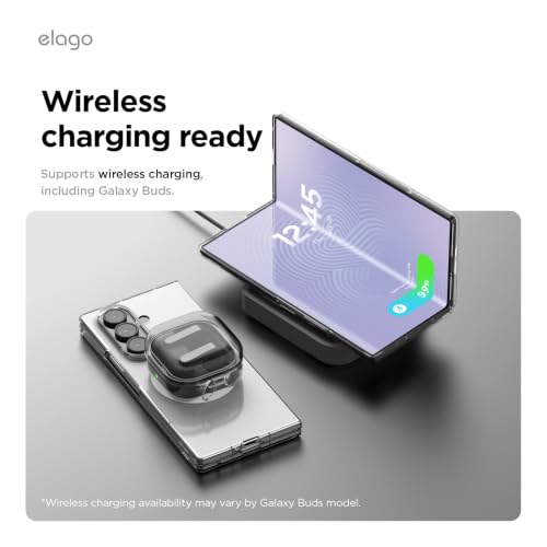Image of elago Magnetic Clear Case for Samsung Galaxy Z Fold 8 Ultra Case | Compatible with MagSafe Charger, Strong Magnetic Power, Premium PC, Shockproof Bumper, Protective Cover (Magnetic Clear)