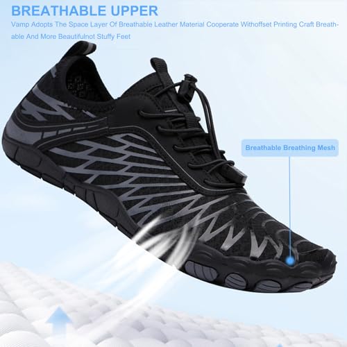 Image of Hike Barefoot Shoes Women Men Pro Water Footwear Wide Toe Box Non-Slip Unisex Athletic Outdoor Running Shoes
