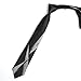 Yongchuantie Fashion 2.36'' Slim Ties for Men Business Casual Wedding Party Necktie 6CM Symmetrical Tie with Gift Box (Black White Geometry)