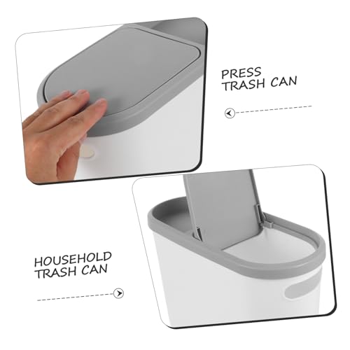 Caneca de basura compacta con tapa de presión Hemobllo miniatura 6