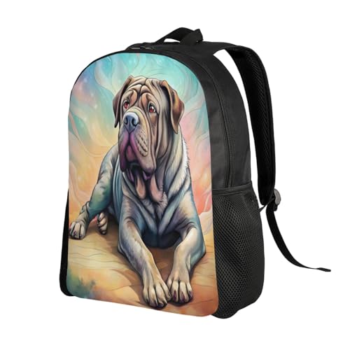 Comfort Fit Unisex Wrinkles Canine Relax Backpack Durable for Daily Commute & Travel Adventures 16 Inch2