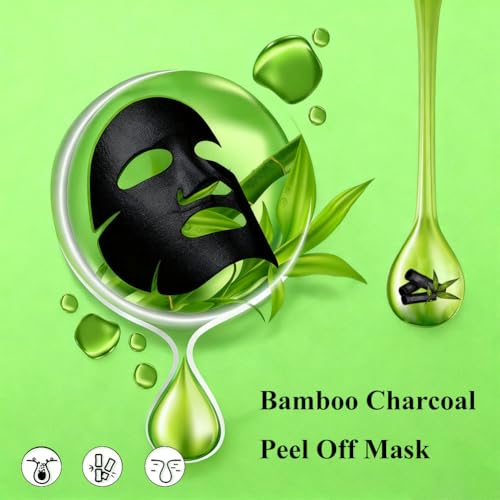 Blackhead Remover Mask, Bamboo Charcoal Peel Off Mask, Peel Off Face Masks, Purifying Pores, Deep Cleansing, For All Skin Types, For Men & Women, 100g - Image 6