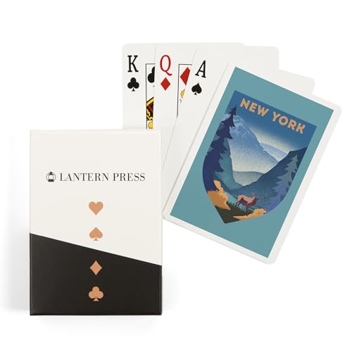 Baraja de 52 Naipes Póker New York Elk y Montañas