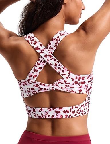 Image of Sports Bras for Women Criss-Cross Back Padded Workout Tank Tops Medium Support Crop Tops for Women