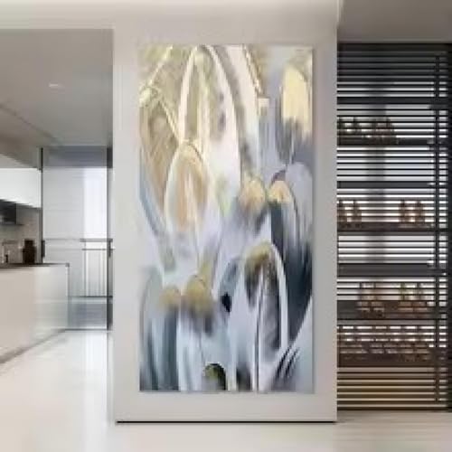 Décoration d'intérieur moderne salon avec affiche abstraite plumes 60x120