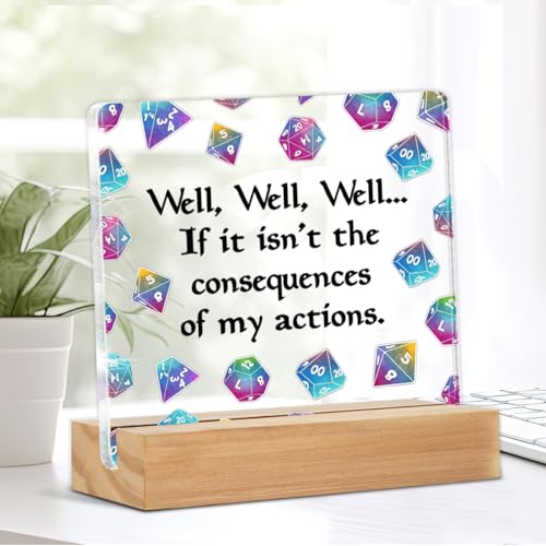 DND Dadi regalo per uomini, donne, amici, divertenti regali di dungeon master, giochi di ruolo, idee regalo, dadi decorativi per la casa per scrivania