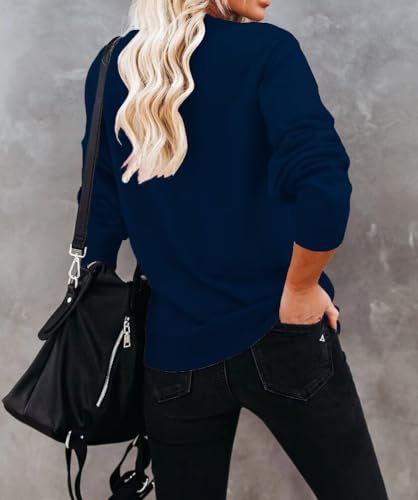 Dressmine Womens USA Shirt Casual Long Sleeve Graphic Tees Knit Crew Neck Sweatshirts Loose Pullover4