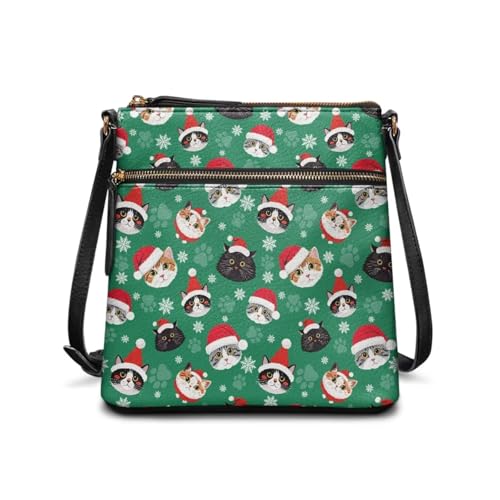 Image of Leather Purses for Women, Leather Hobo Bags for Women Travel Sling Purse Triple Zippered Pockets Shoulder Bag