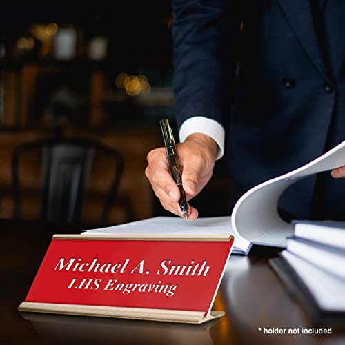 image for LHS My Business Engraved Door Signs for Office Personalized Red Plasti