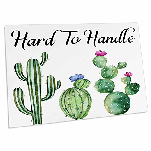 3dRose Green Watercolor Cactus Desk Pad 58x40 cm