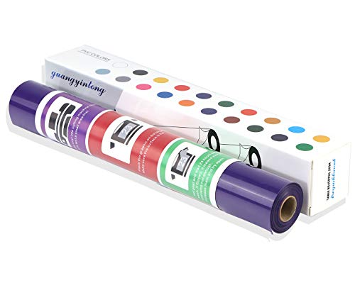 Image of Guangyintong Purple Heat Transfer Vinyl HTV Rolls, 12 inch x 8ft Iron on Vinyl for T-Shirts, Glossy Surface HTV for All Cutter Machines, Easy to Cut & Weed for Heat Design